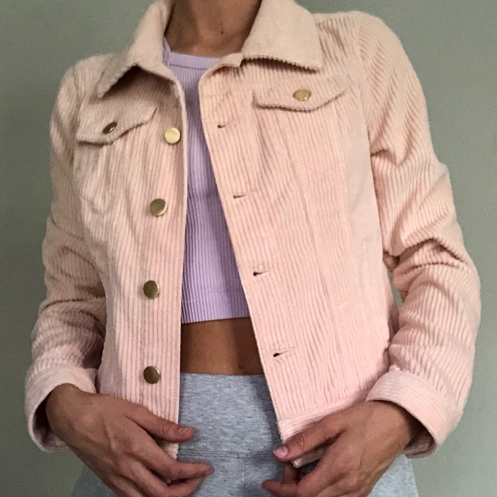 Loft Light Pink Corduroy jacket XS